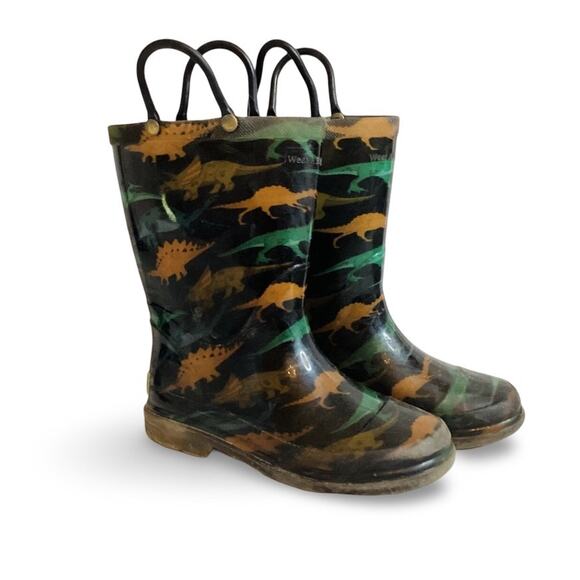 Western Chief Dino Stomp Lighted Rain Boots - Picture 1 of 9